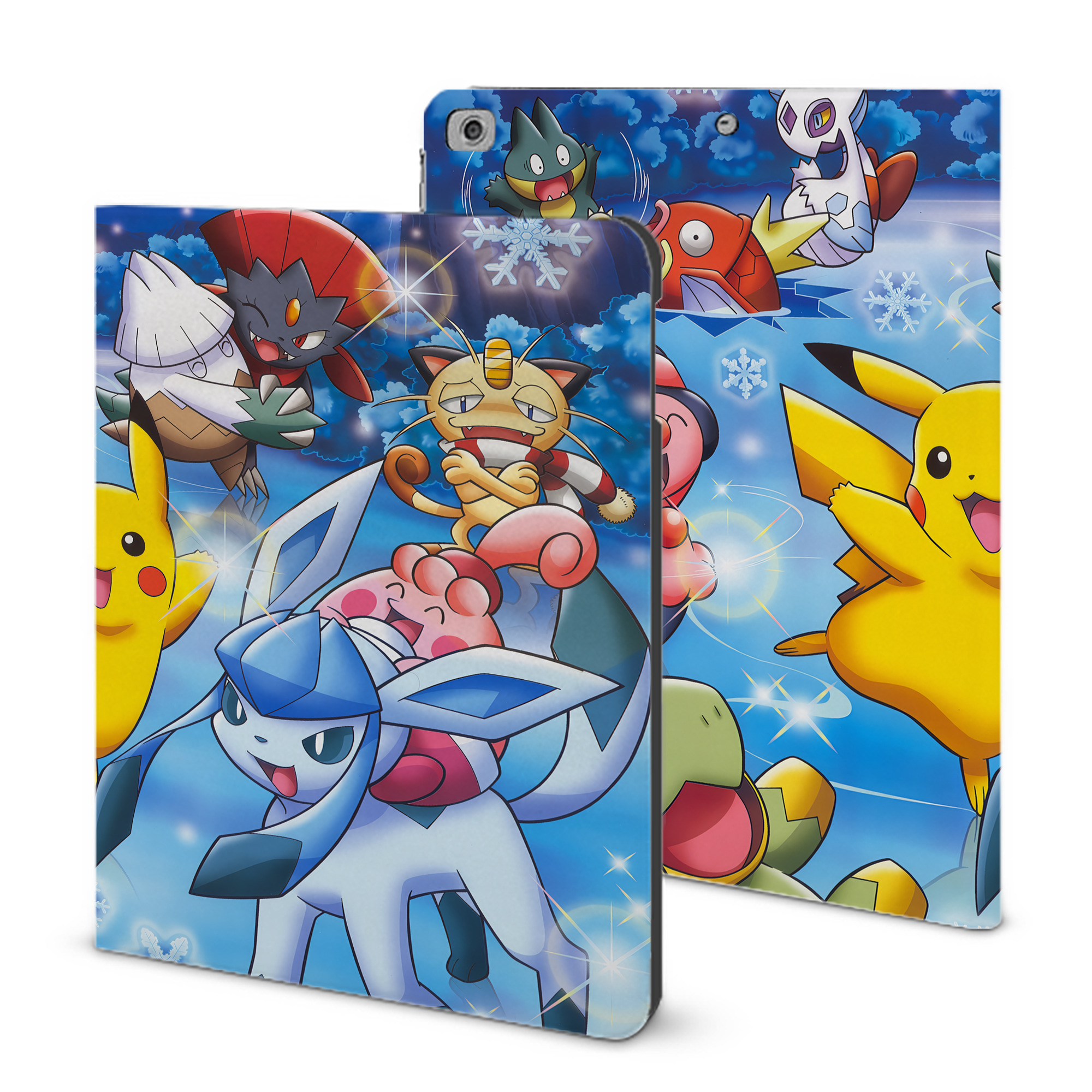 （画像用） ポケットモンスター Pokémon IPad ケース ブック型 PUレザー TPU 耐衝撃 軽量 薄型 ペン収納なし 全面保護 IPad 各モデル対応